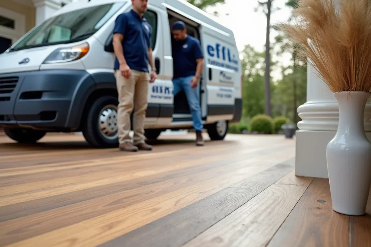 Finished flawless hardwood and tile installation in an Atlanta executive residence