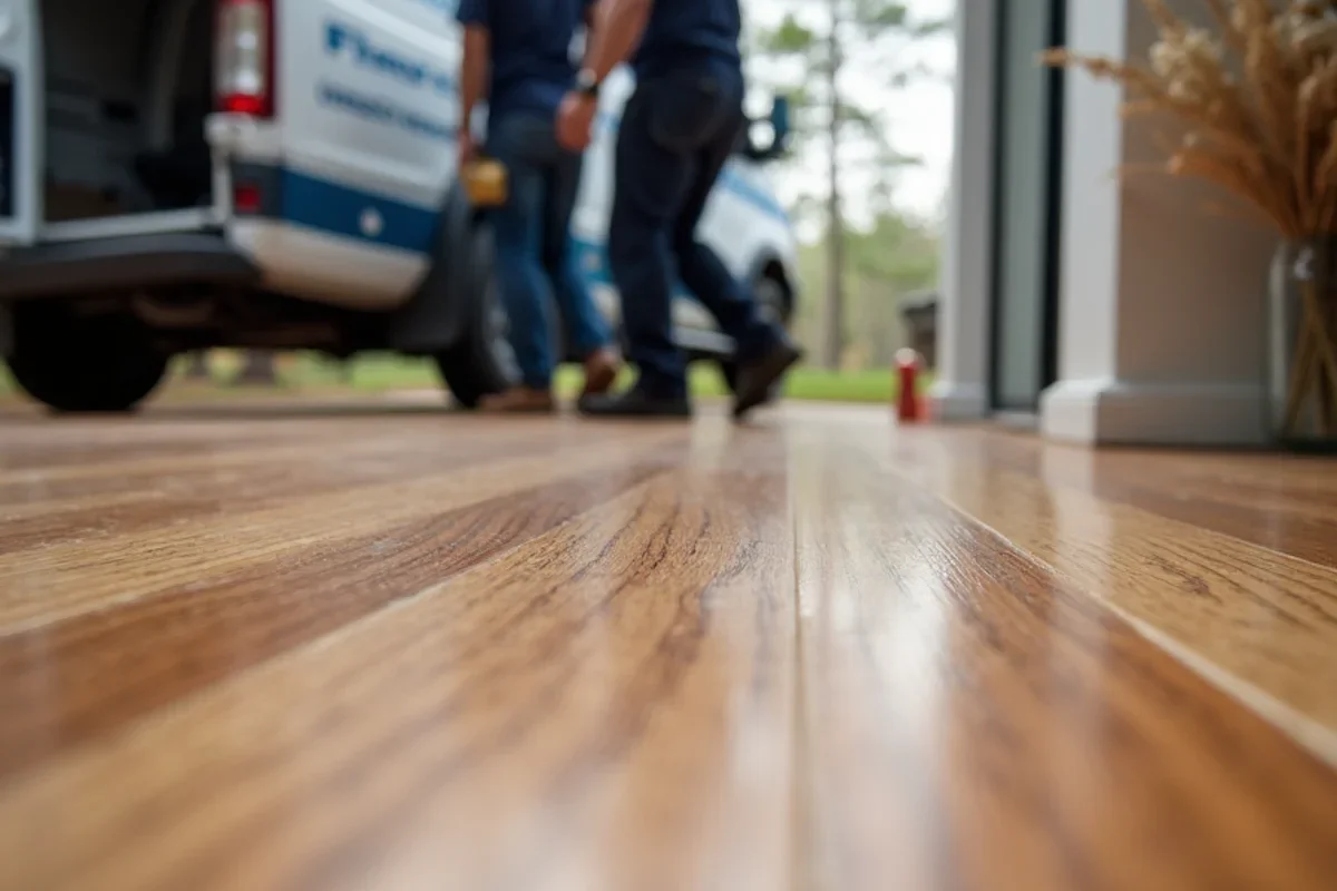 Successfully stabilized and refinished flat oak hardwood floor after moisture remediation