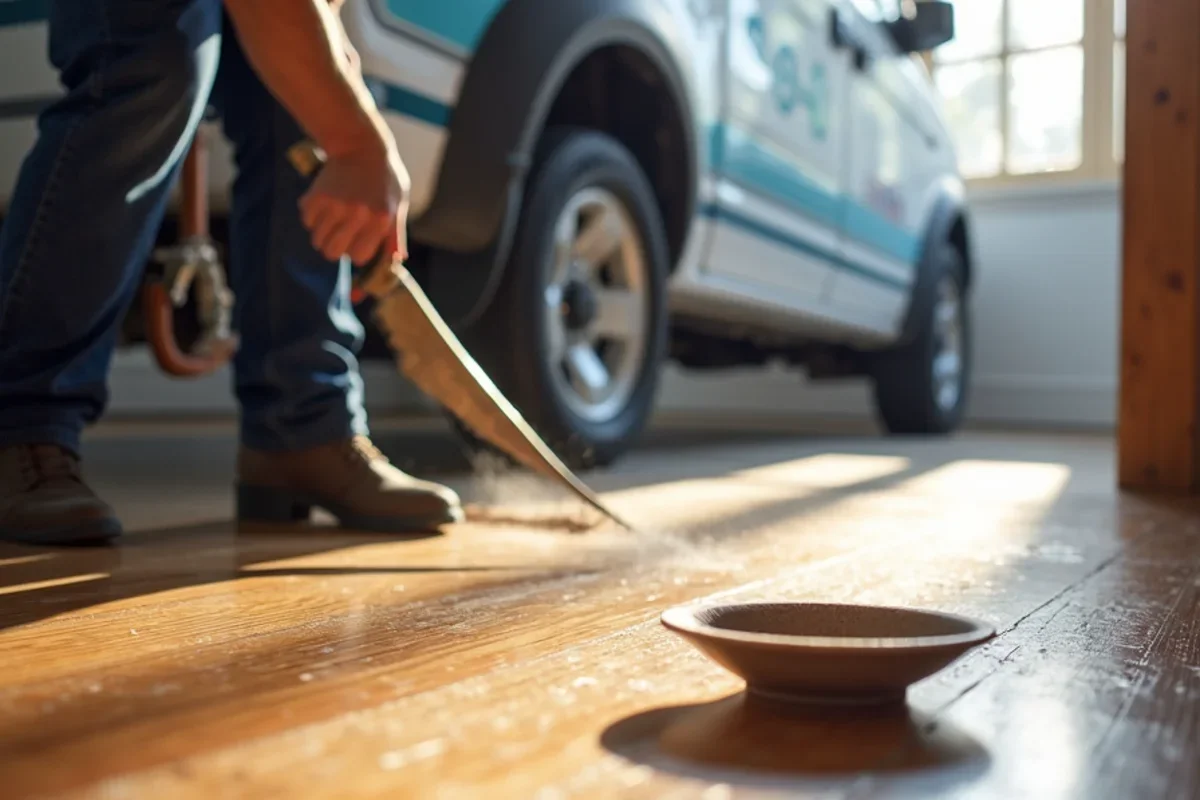 Dustless hardwood refinishing on original oak floors in Decatur GA