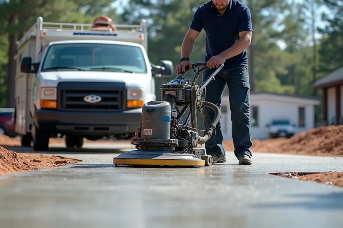 Heavy-duty planetary diamond grinding concrete surface preparation in Atlanta GA