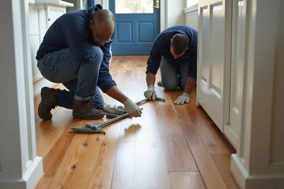 Refinishing original 1950s oak strip flooring in a Belvedere Park home