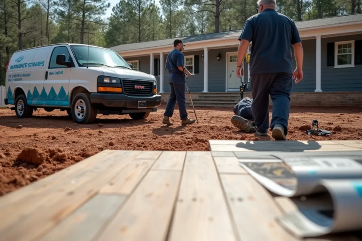 Commercial grade waterproof rigid-core SPC luxury vinyl plank installed across an open rental property in East Point GA