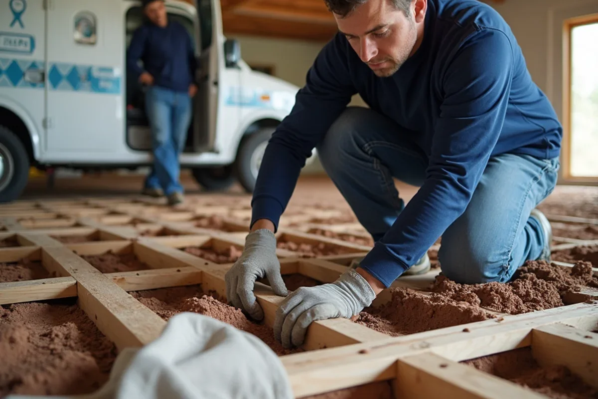Reinforcing crawlspace subfloor joists in a 1960s Mableton GA brick ranch