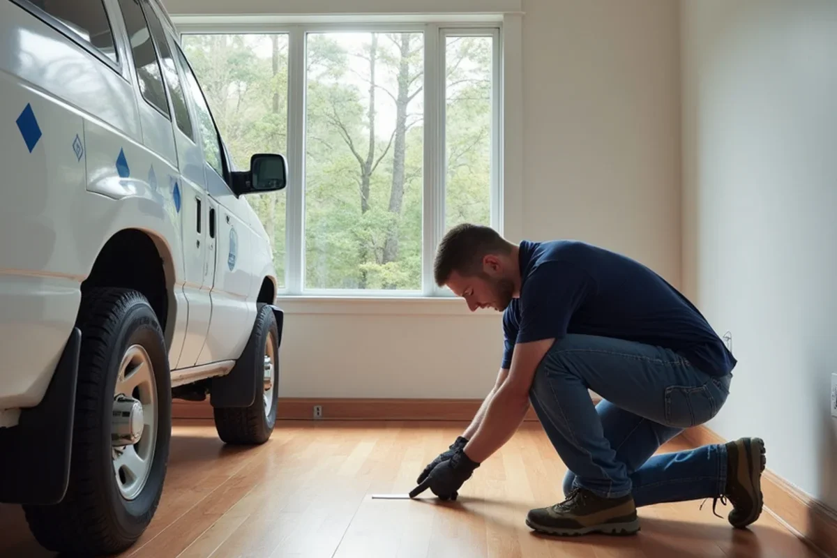 Installing acoustic-rated engineered hardwood in a North Druid Hills condo near Emory